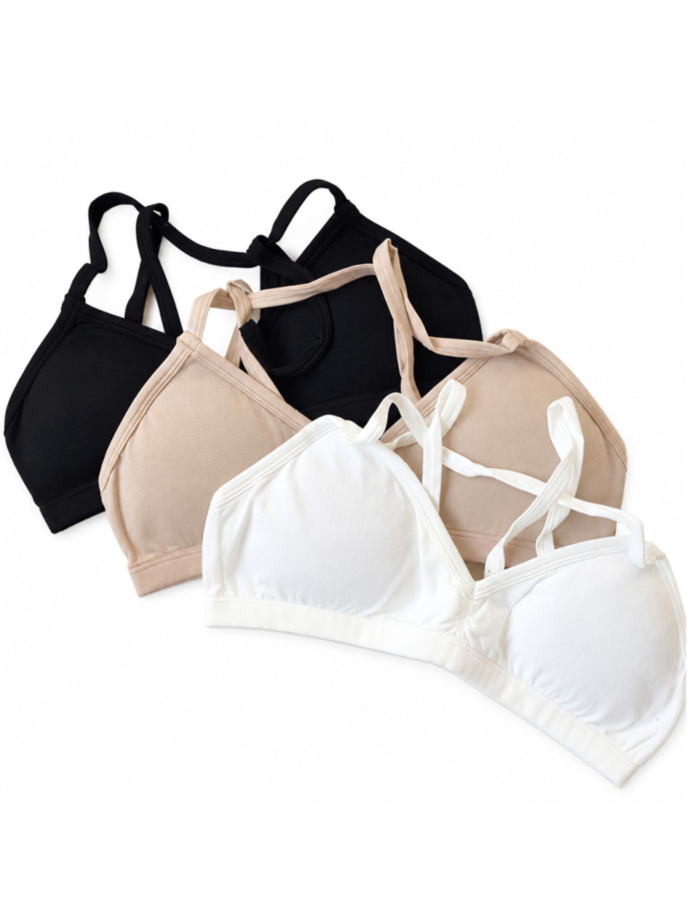 Women's Inibud 3 Pack Sports Bras - Size L - Removable Pads - Strappy Back -NWOT